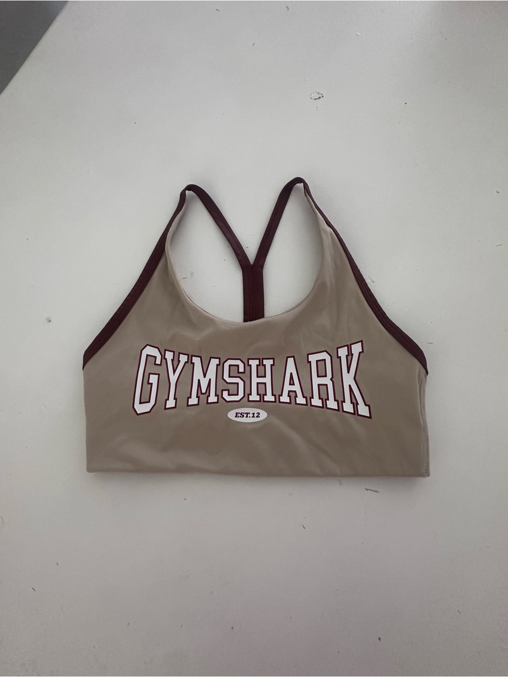 Gymshark Retro Club Sports Bra tan brown small
